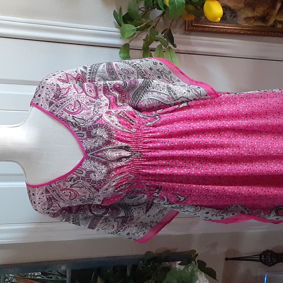 M P H Collection Size Petite Medium India Kaftan - Picture 2 of 7